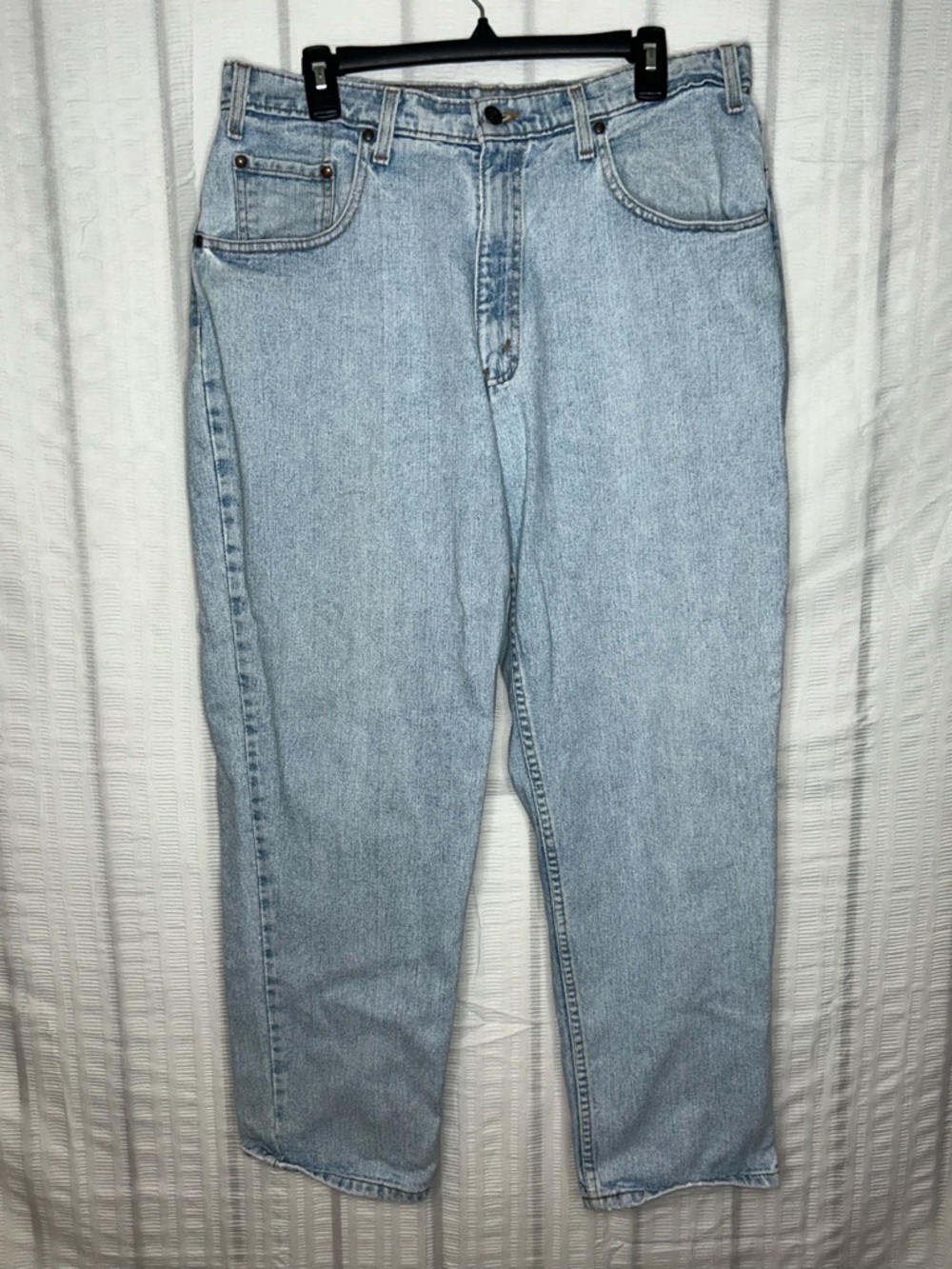 Vtg Levis 545 Jeans Mens 34x28 Light Wash Loose Fit Gold Tab 92 Made In USA Fade